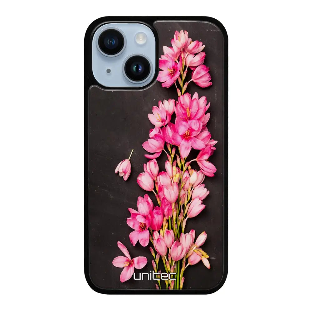 iPhone 14 kukka suojakuoret - Pink Flowers - Ei