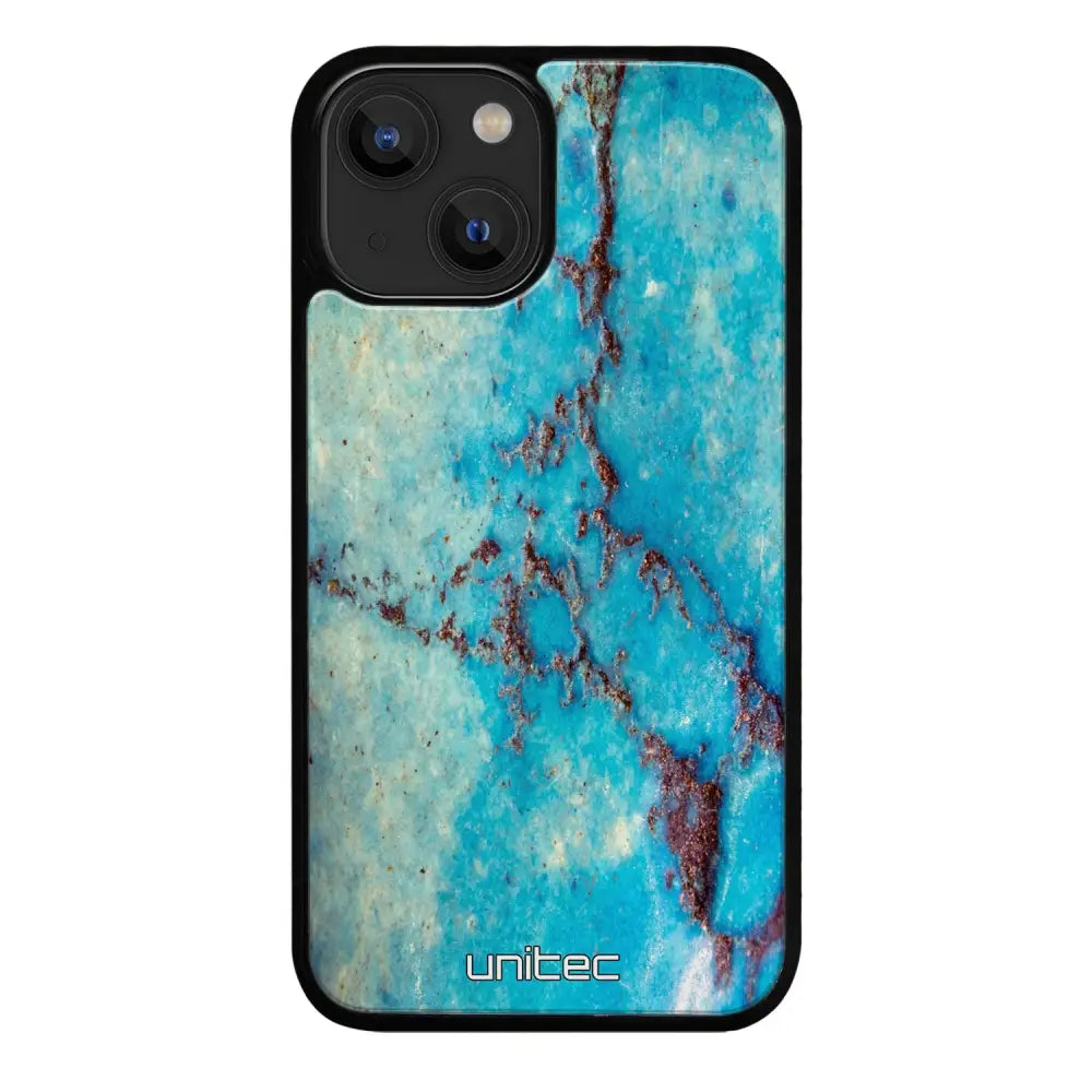 iPhone 14 Plus marmori suojakuoret - Turquoise Marble - Ei