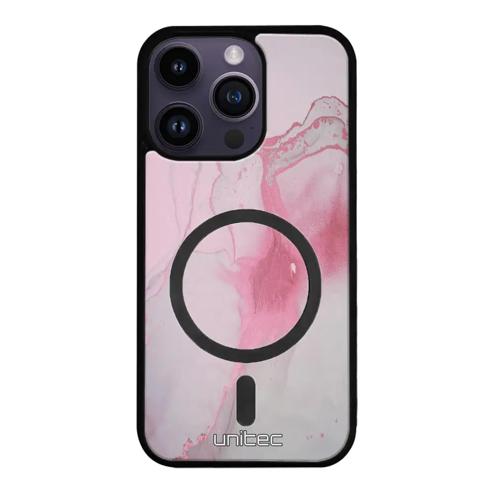 iPhone 14 Pro marmori suojakuoret - Pink Pok Rie