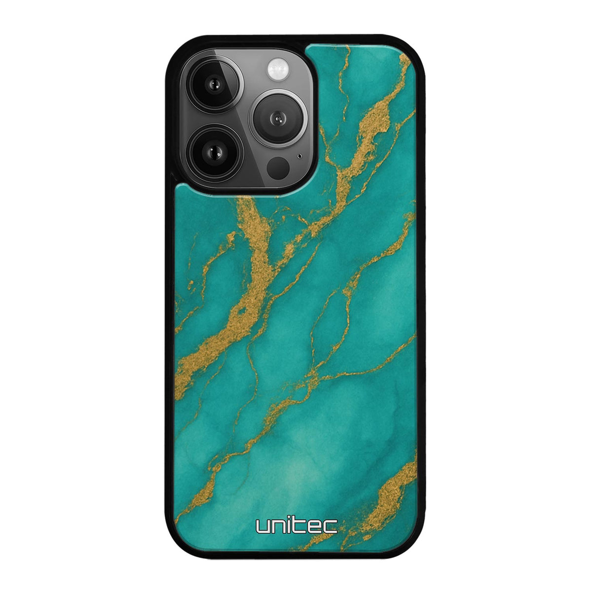 iPhone 14 Pro Max Suojakuoret Marmori – Turquoise Gold