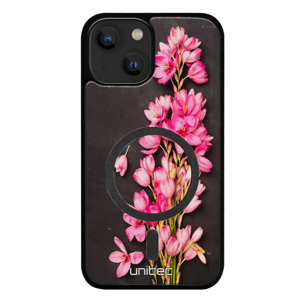 iPhone 15 Plus kukka suojakuoret - Pink Flowers