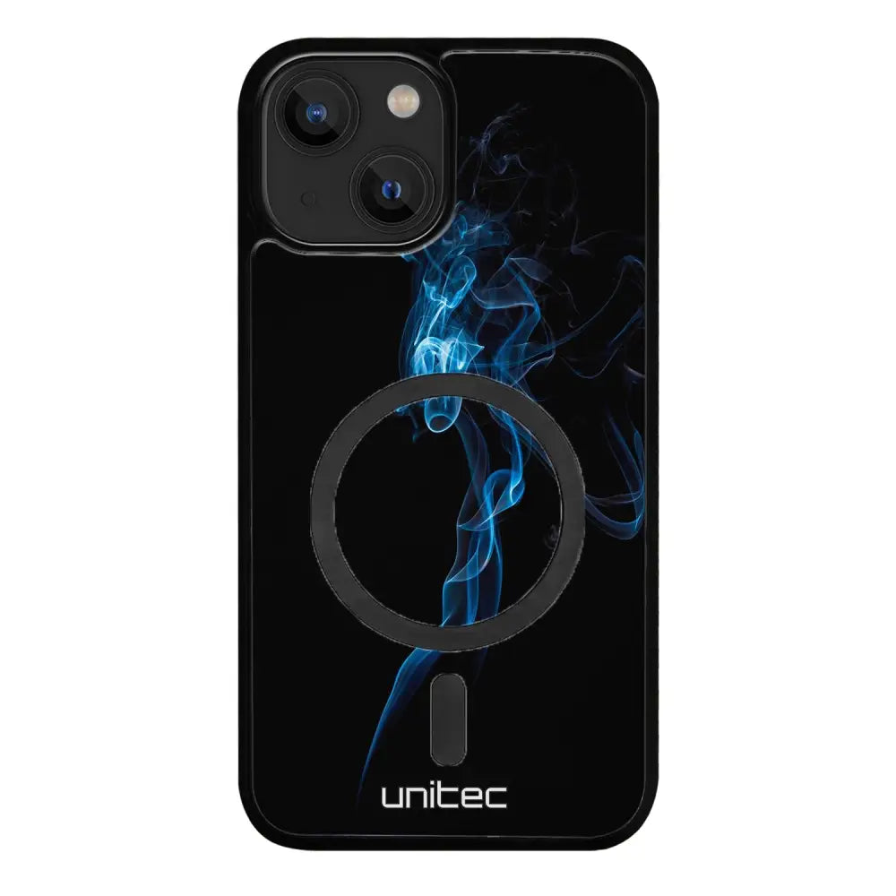 iPhone 15 Plus suojakuoret - Blue Smoke On Black