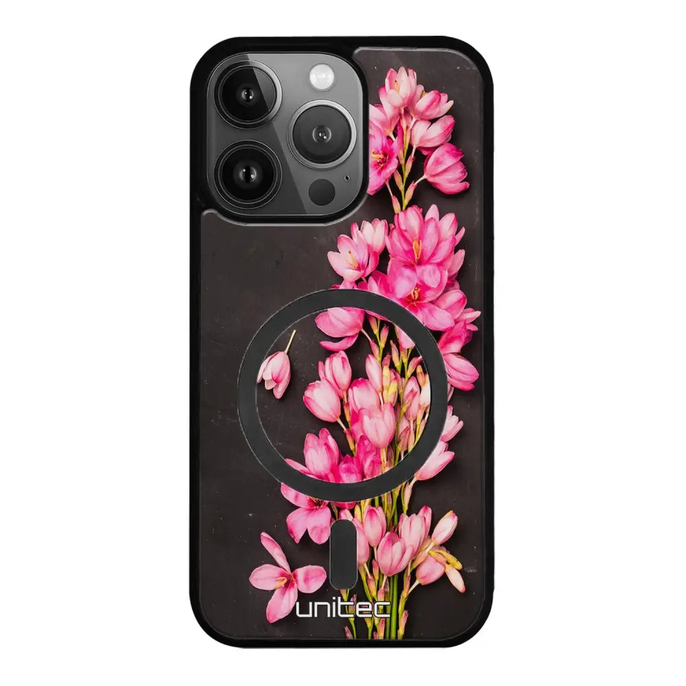 iPhone 15 Pro Max kukka suojakuoret - Pink Flowers