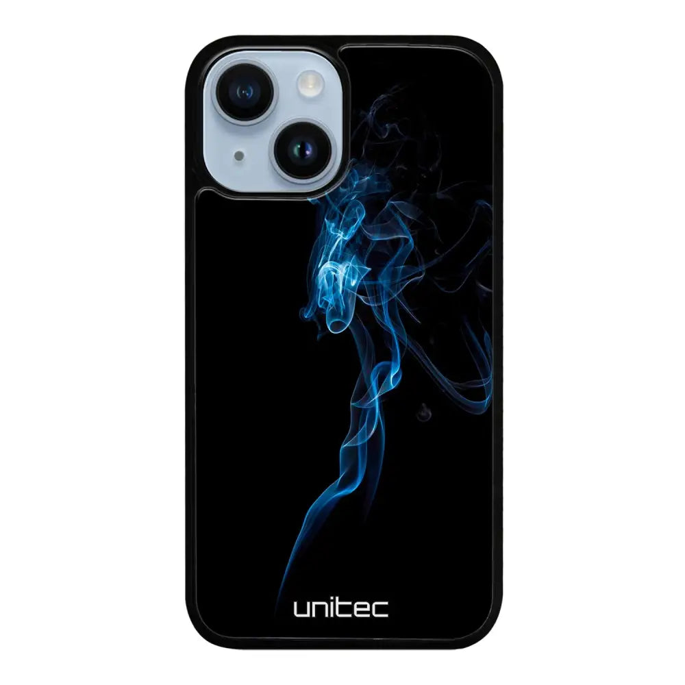 iPhone 15 suojakuoret - Blue Smoke On Black - Ei