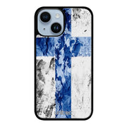 iPhone 15 suojakuoret - Painted Finnish Flag - Ei