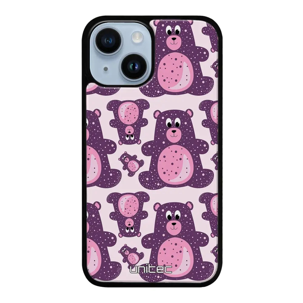 iPhone 15 suojakuoret - Purple Teddy Bear - Ei
