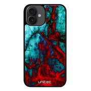 iPhone 16 marmori suojakuoret - Blue Red Marble - Ei