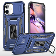 Navy sininen rugged plus armor suojakuori iPhone 16 Plus kickstand ja kameransuoja