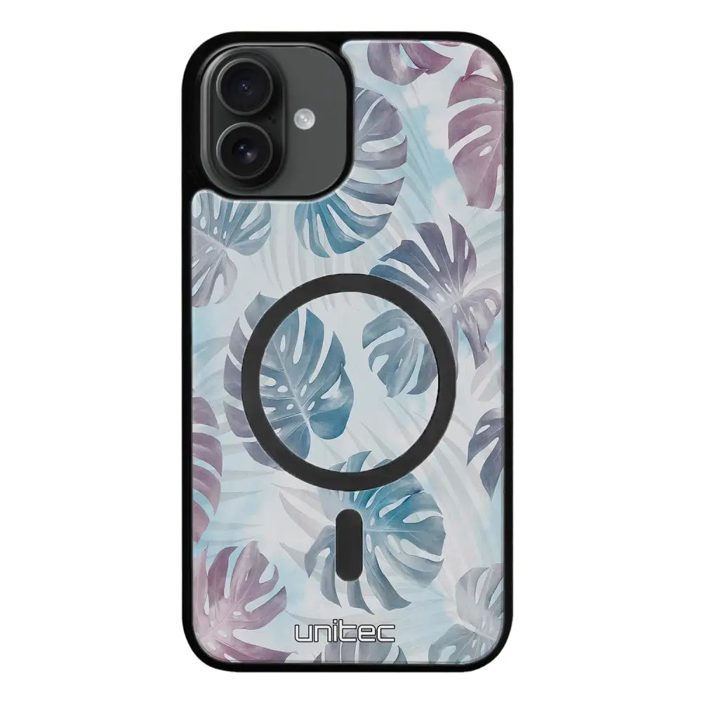 iPhone 16 Plus kukka suojakuoret - Monstera Texture