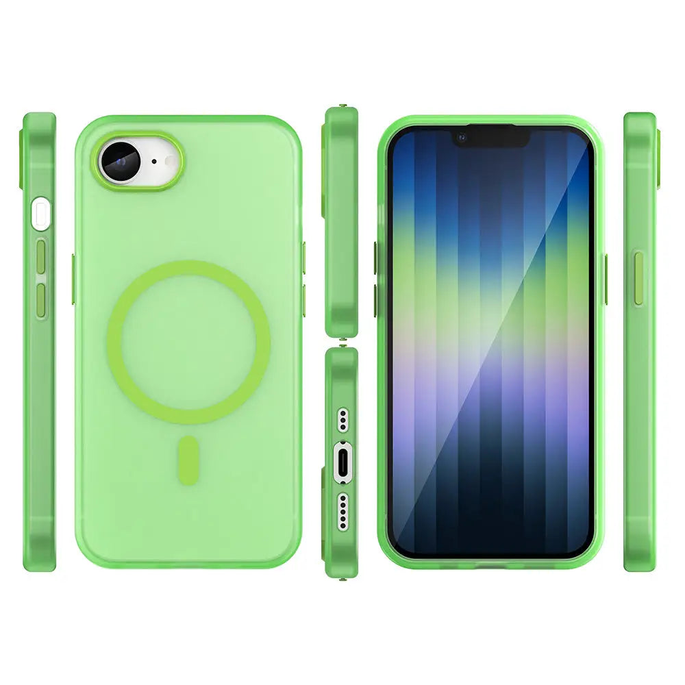 iPhone 16e MagSafe silikonikuori - Vihreä