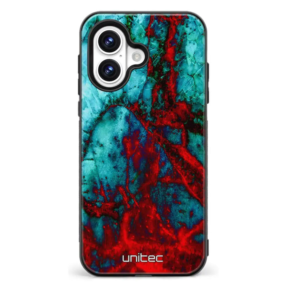 iPhone 17 marmori suojakuoret Blue Red Marble Ei