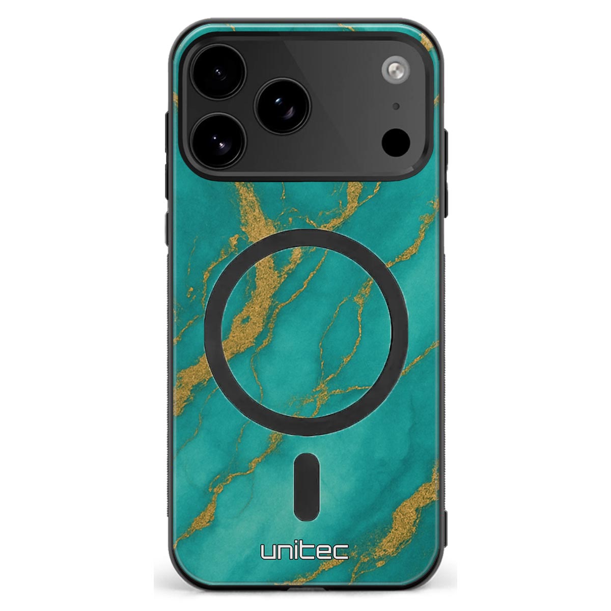 iPhone 17 Pro Max Suojakuoret Marmori – Turquoise Gold