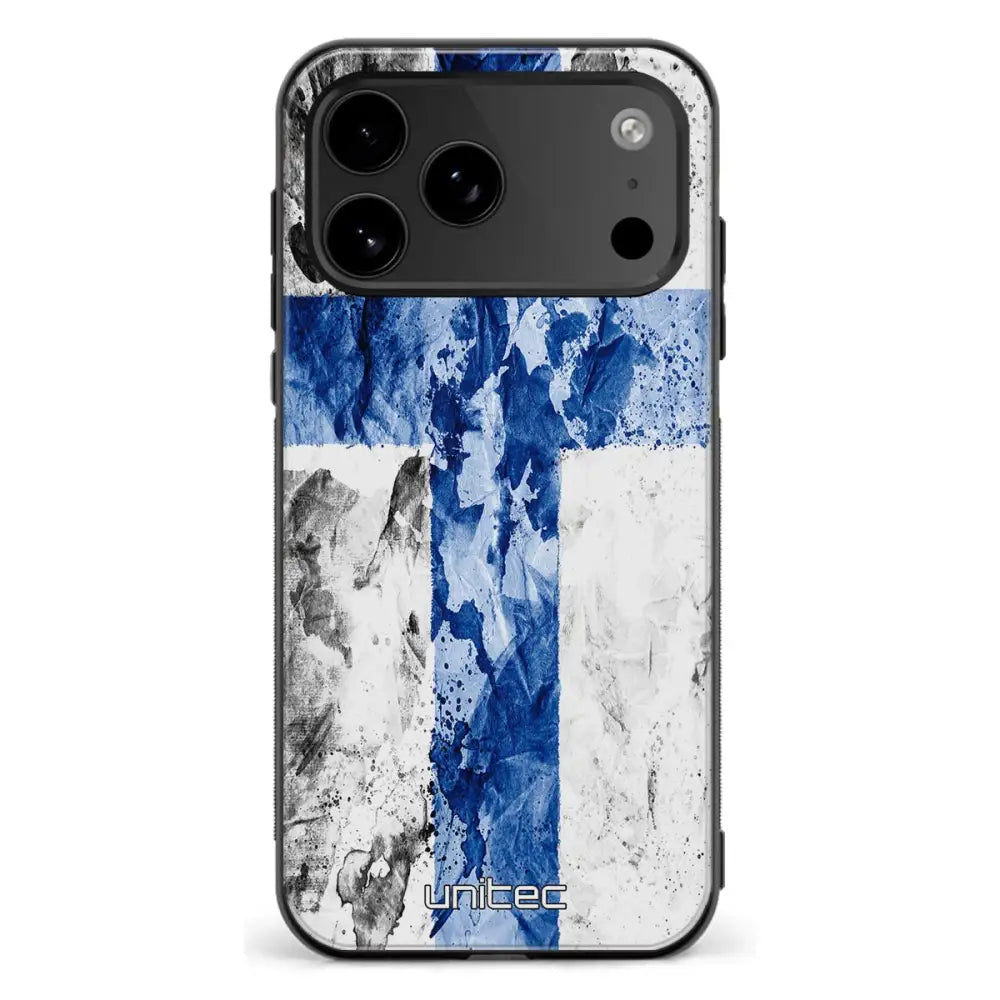 iPhone 17 Pro suojakuoret Painted Finnish Flag Ei