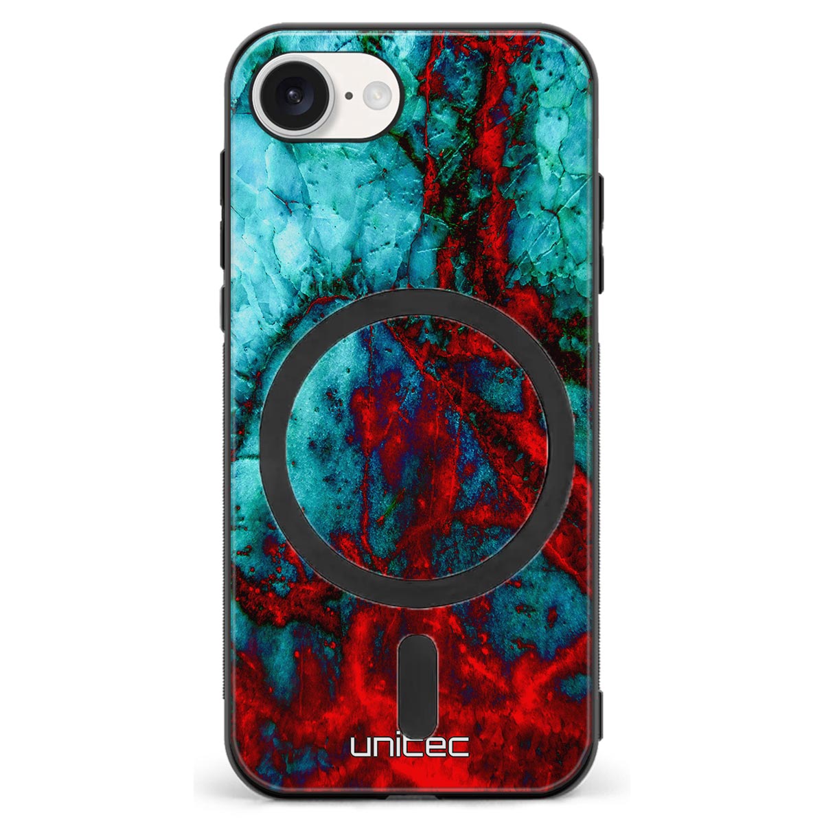 iPhone 17e marmori suojakuoret - Blue Red Marble