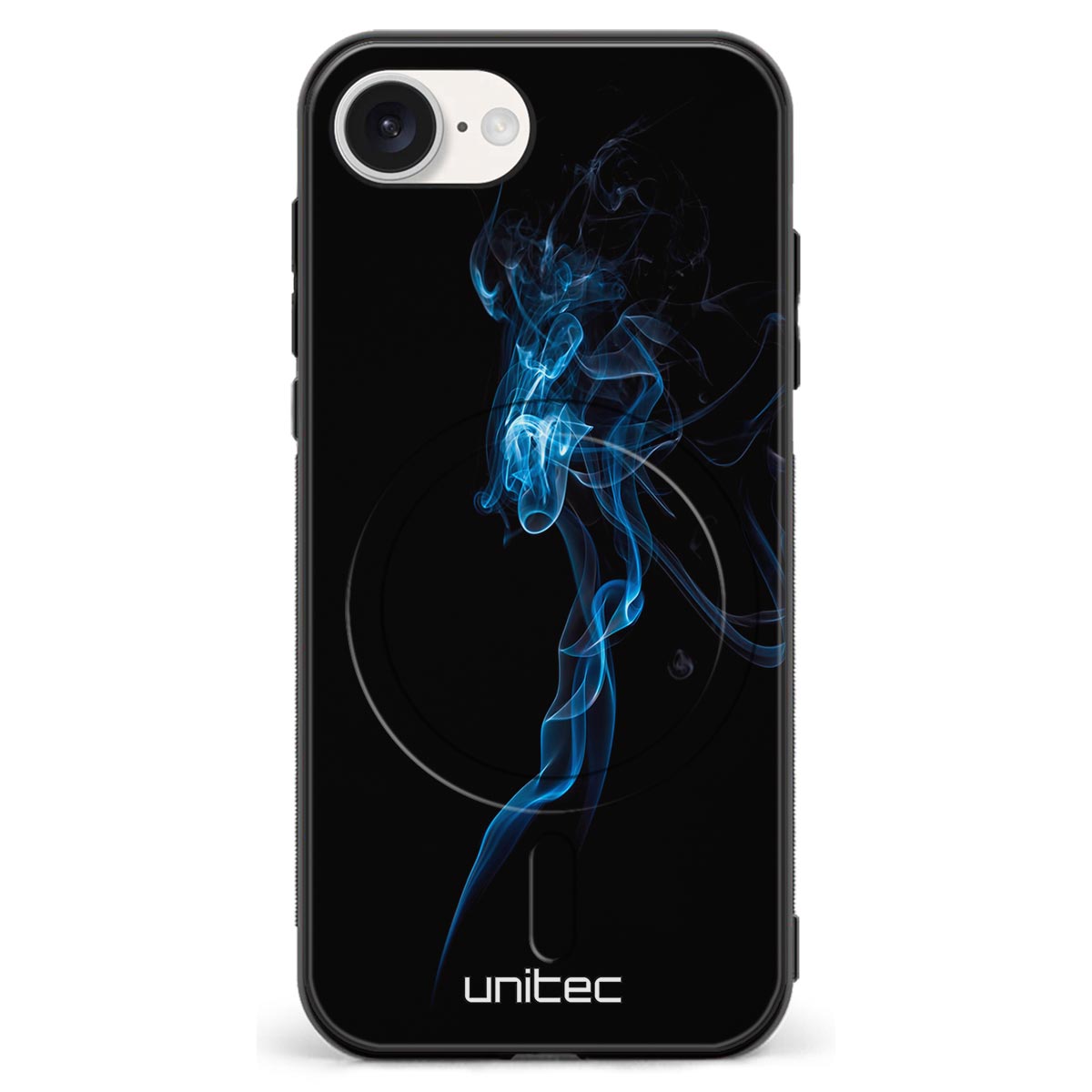 iPhone 17e suojakuoret - Blue Smoke On Black