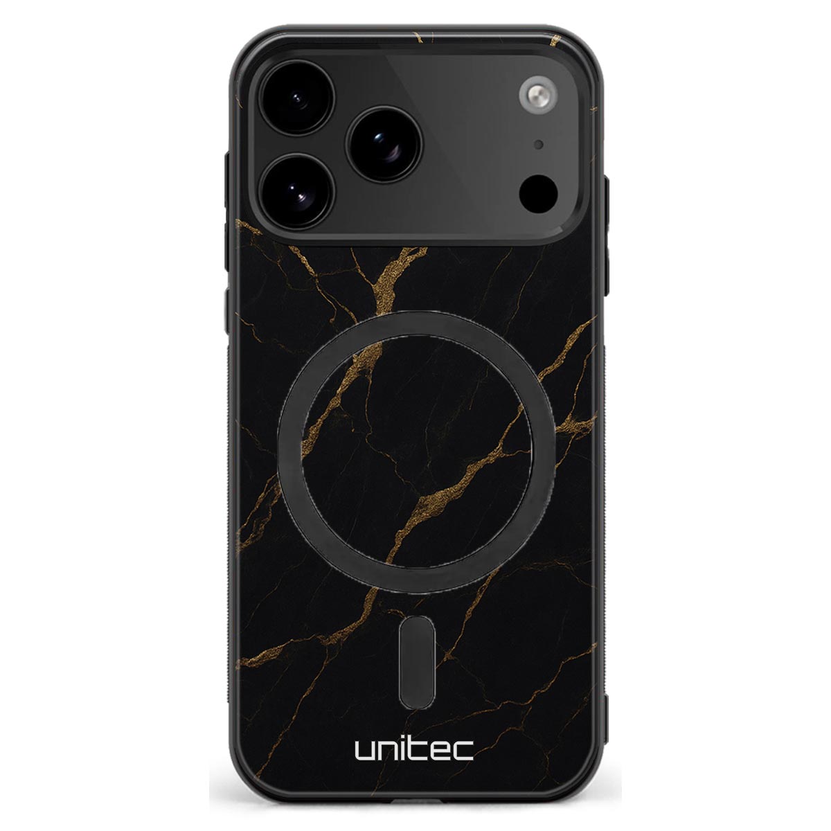 iPhone 18 Pro Max Suojakuoret Marmori – Midnight Gold