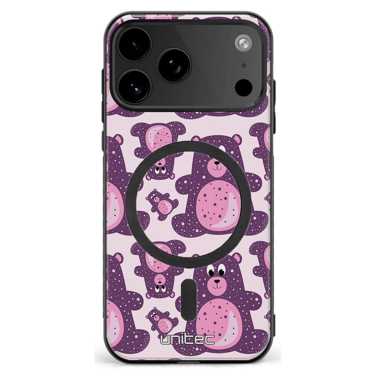 iPhone 18 Pro Max suojakuoret - Purple Teddy Bear