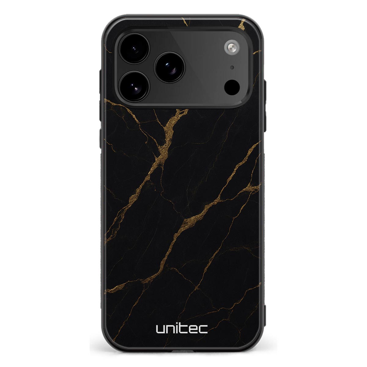 iPhone 18 Pro Max Suojakuoret Marmori – Midnight Gold
