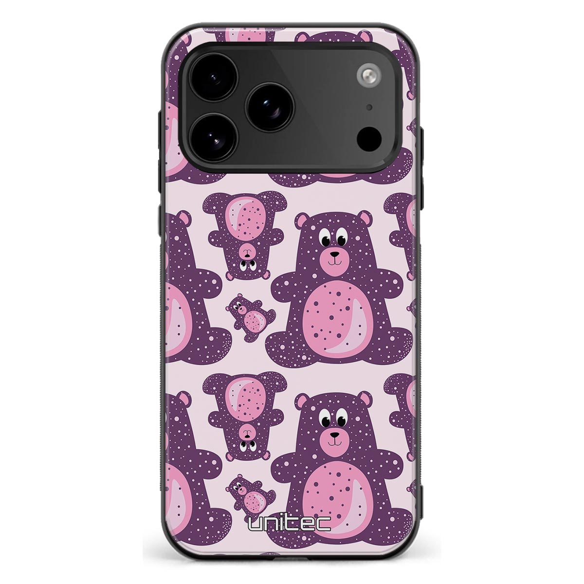 iPhone 18 Pro Max suojakuoret - Purple Teddy Bear