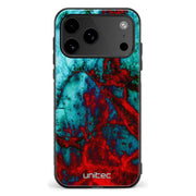 iPhone 18 Pro marmori suojakuoret - Blue Red Marble