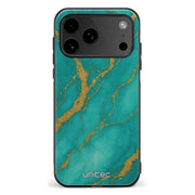 iPhone 18 Pro Suojakuoret Marmori – Turquoise Gold