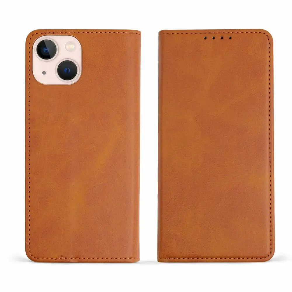 iPhone 14 Plus Unitec Lompakko Suojakotelo Ruskea