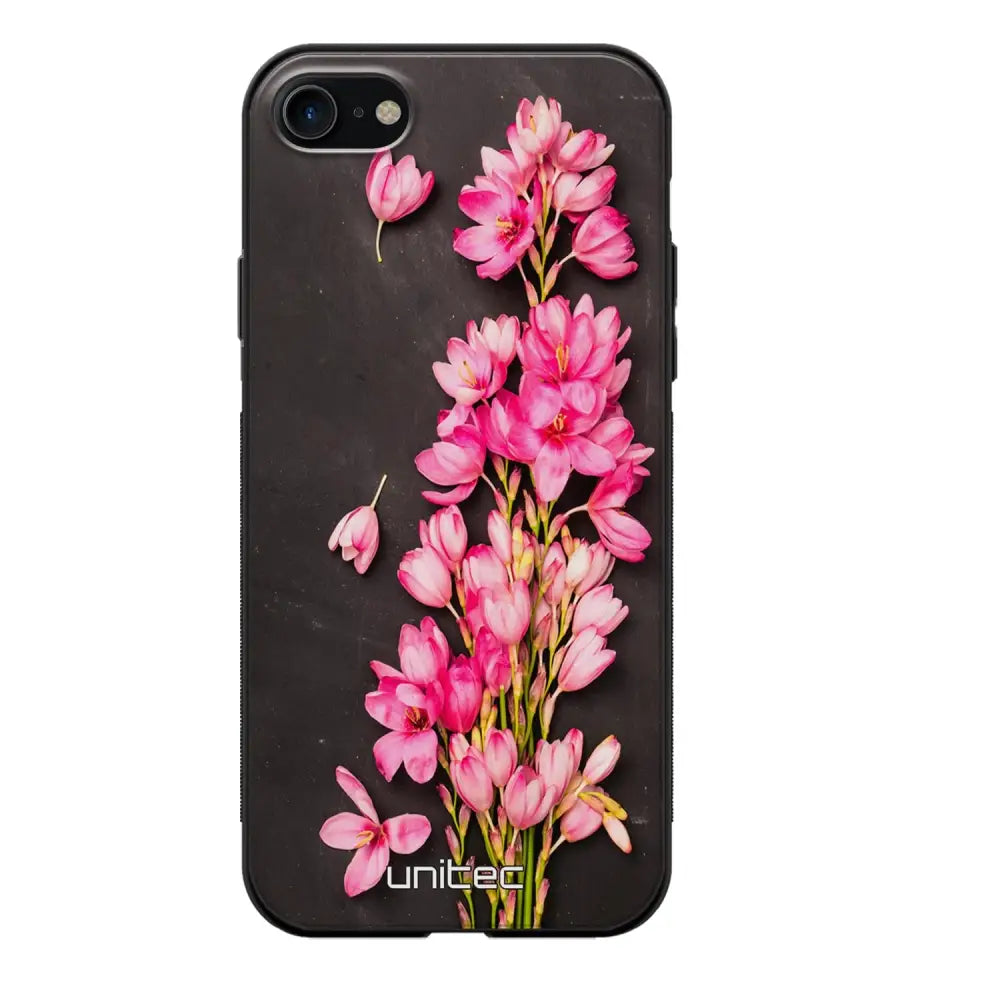 iPhone 7 kukka suojakuoret - Pink Flowers - Ei