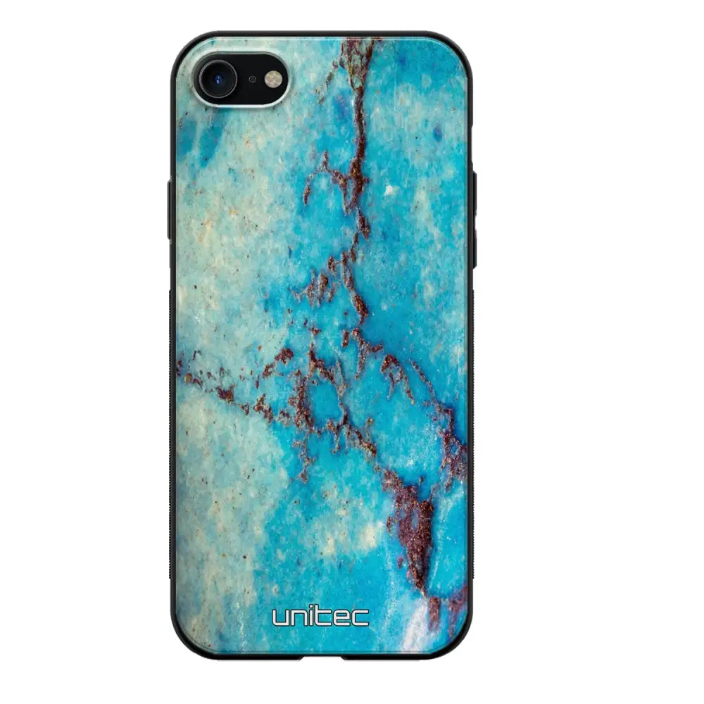 iPhone 7 marmori suojakuoret - Turquoise Marble - Ei