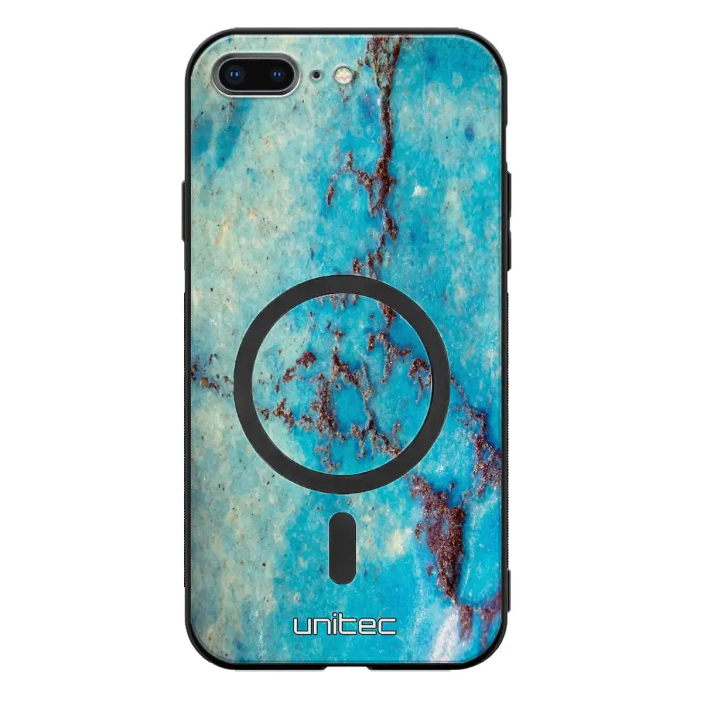 iPhone 8 Plus marmori suojakuoret - Turquoise Marble