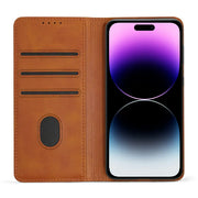 iPhone 14 Pro Unitec Lompakko Suojakotelo Ruskea