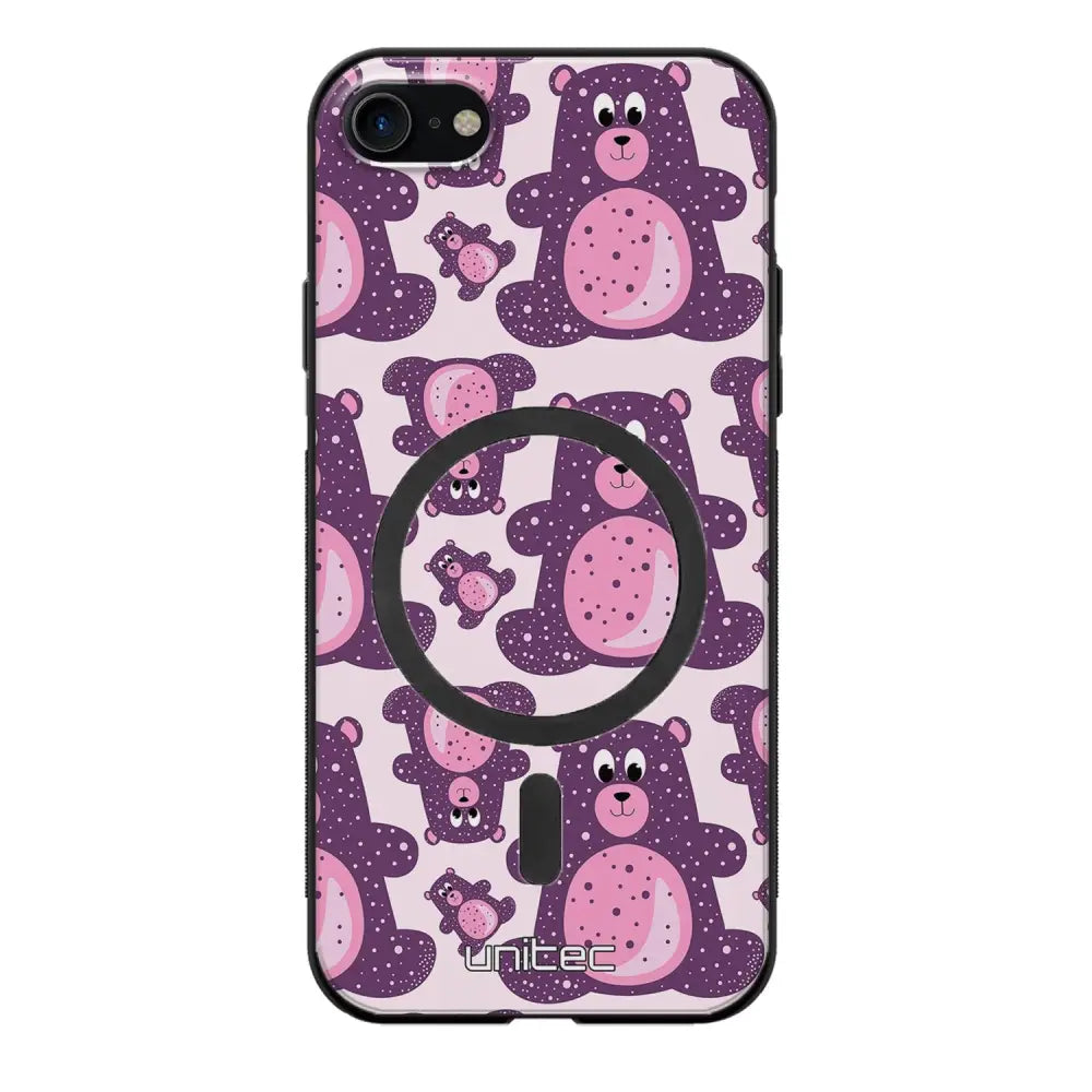 iPhone SE 2020 suojakuoret - Purple Teddy Bear