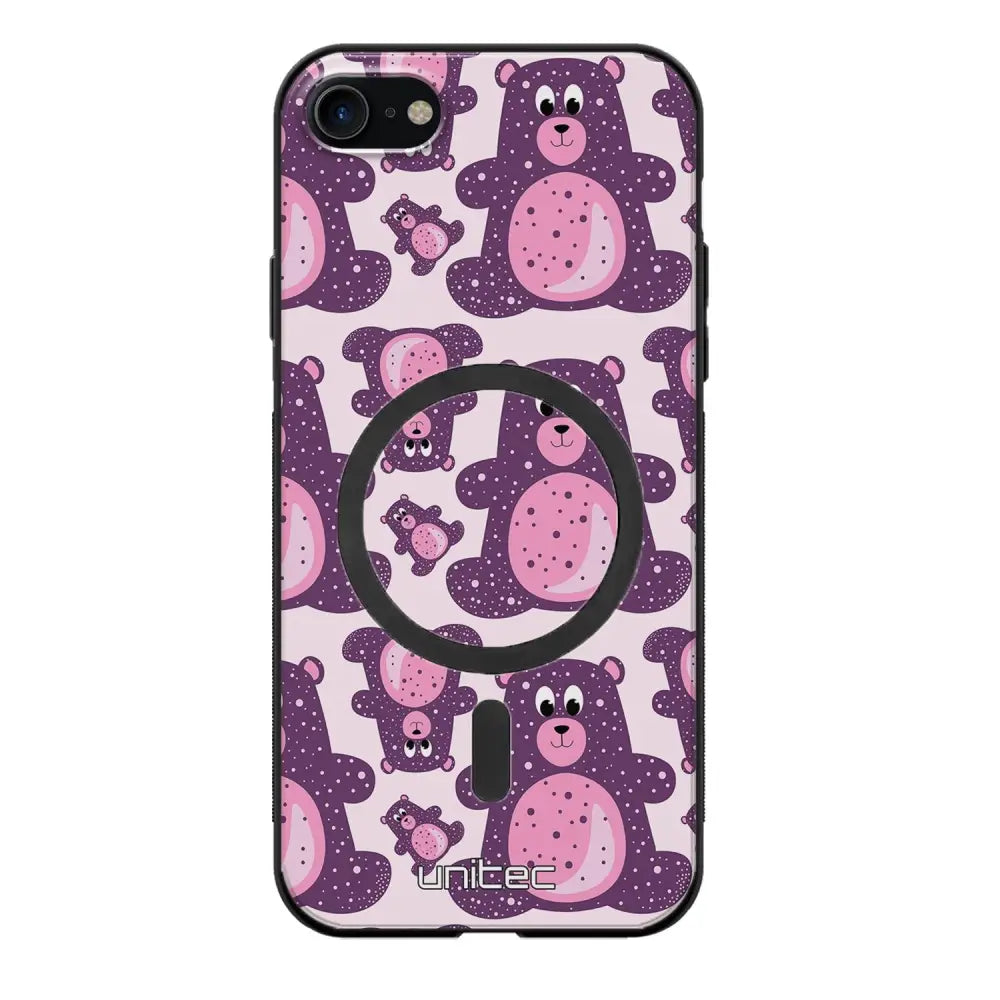 iPhone SE 2022 suojakuoret - Purple Teddy Bear