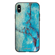 iPhone X marmori suojakuoret - Turquoise Marble - Ei