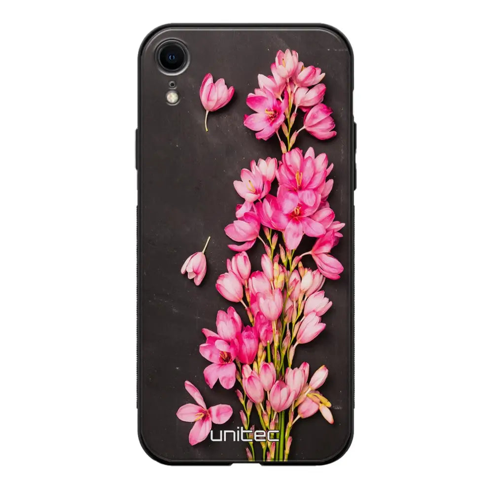 iPhone XR kukka suojakuoret - Pink Flowers - Ei