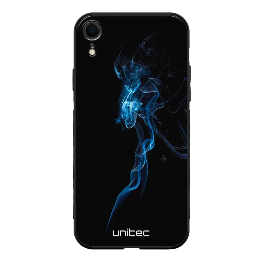 iPhone XR suojakuoret - Blue Smoke On Black - Ei