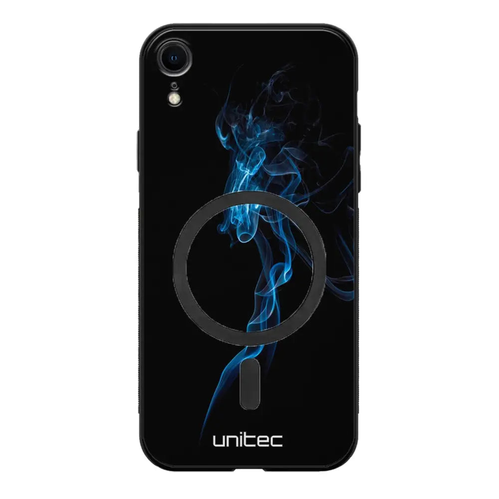iPhone XR suojakuoret - Blue Smoke On Black