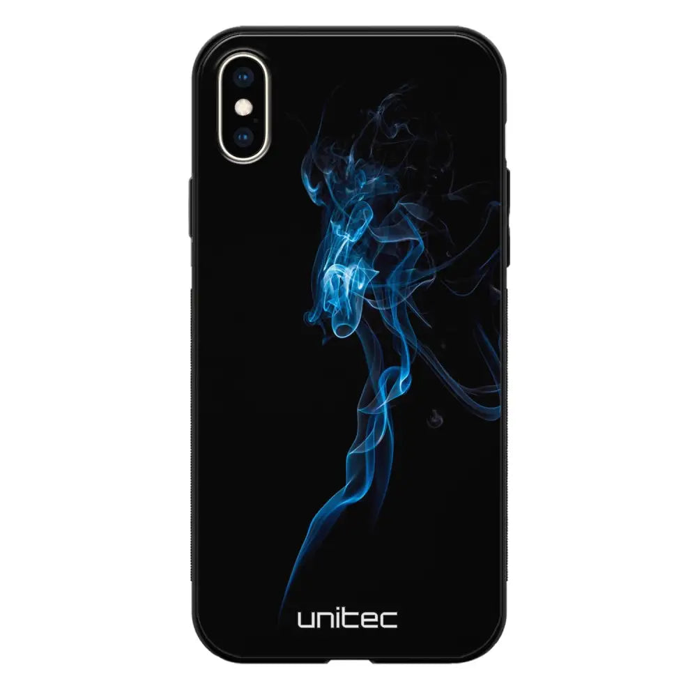iPhone XS Max suojakuoret - Blue Smoke On Black - Ei