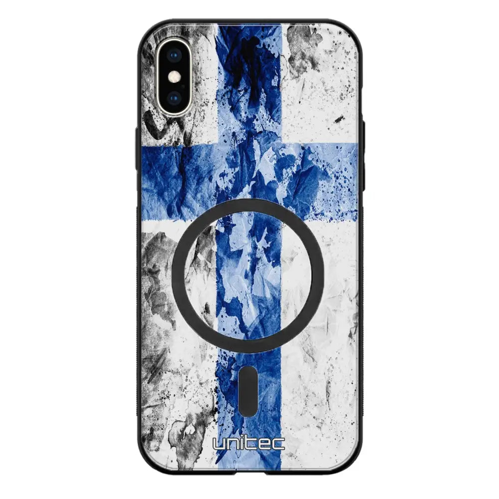 iPhone XS Max suojakuoret - Painted Finnish Flag
