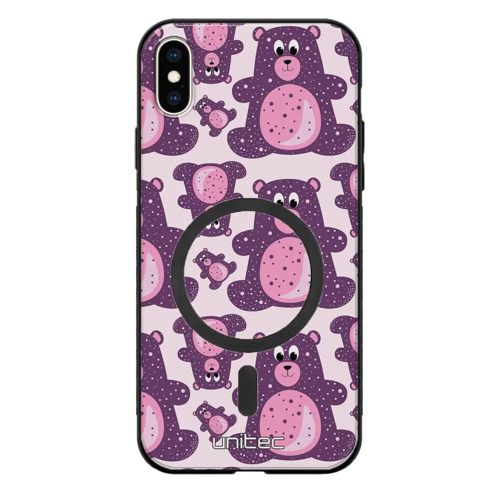 iPhone XS Max suojakuoret - Purple Teddy Bear