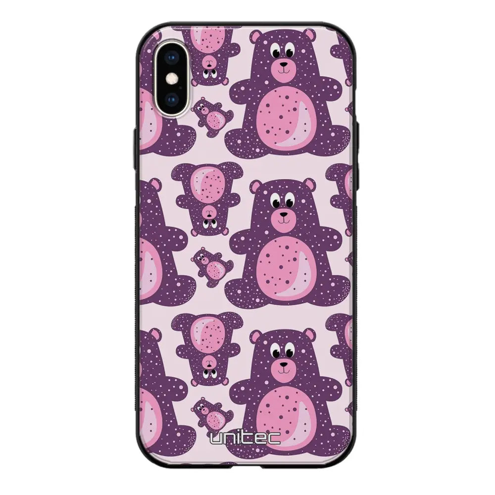 iPhone XS suojakuoret - Purple Teddy Bear - Ei