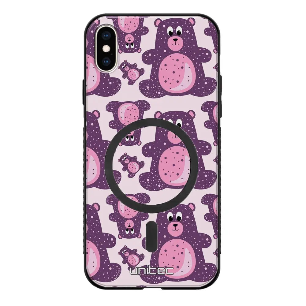 iPhone XS suojakuoret - Purple Teddy Bear