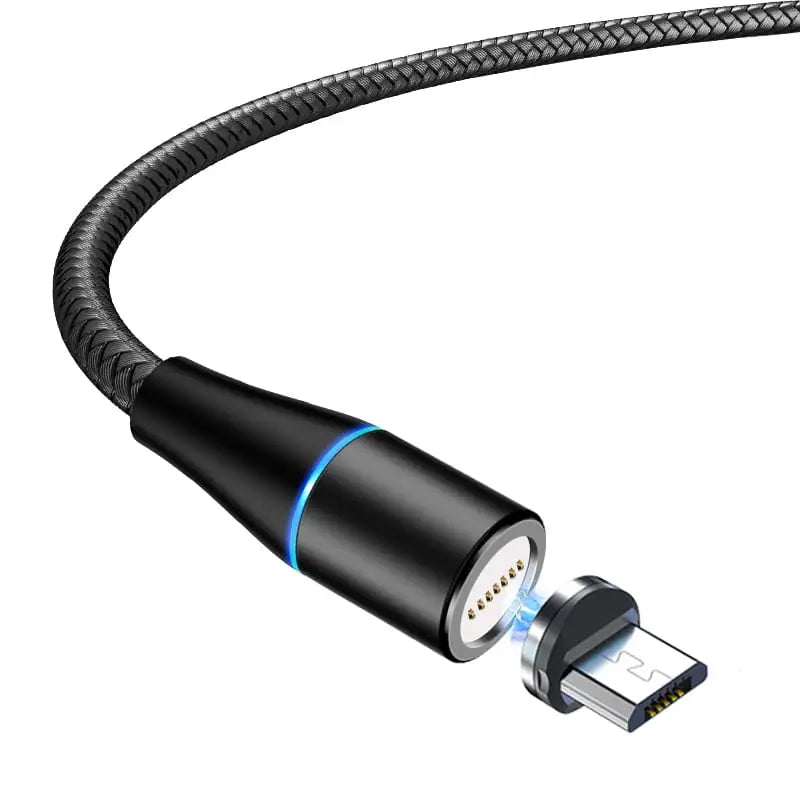 Magneetti latauskaapeli - 5A 3 in 1 - Musta - 1m