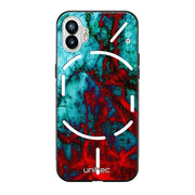Nothing Phone 2 marmori suojakuoret - Blue Red Marble - Ei