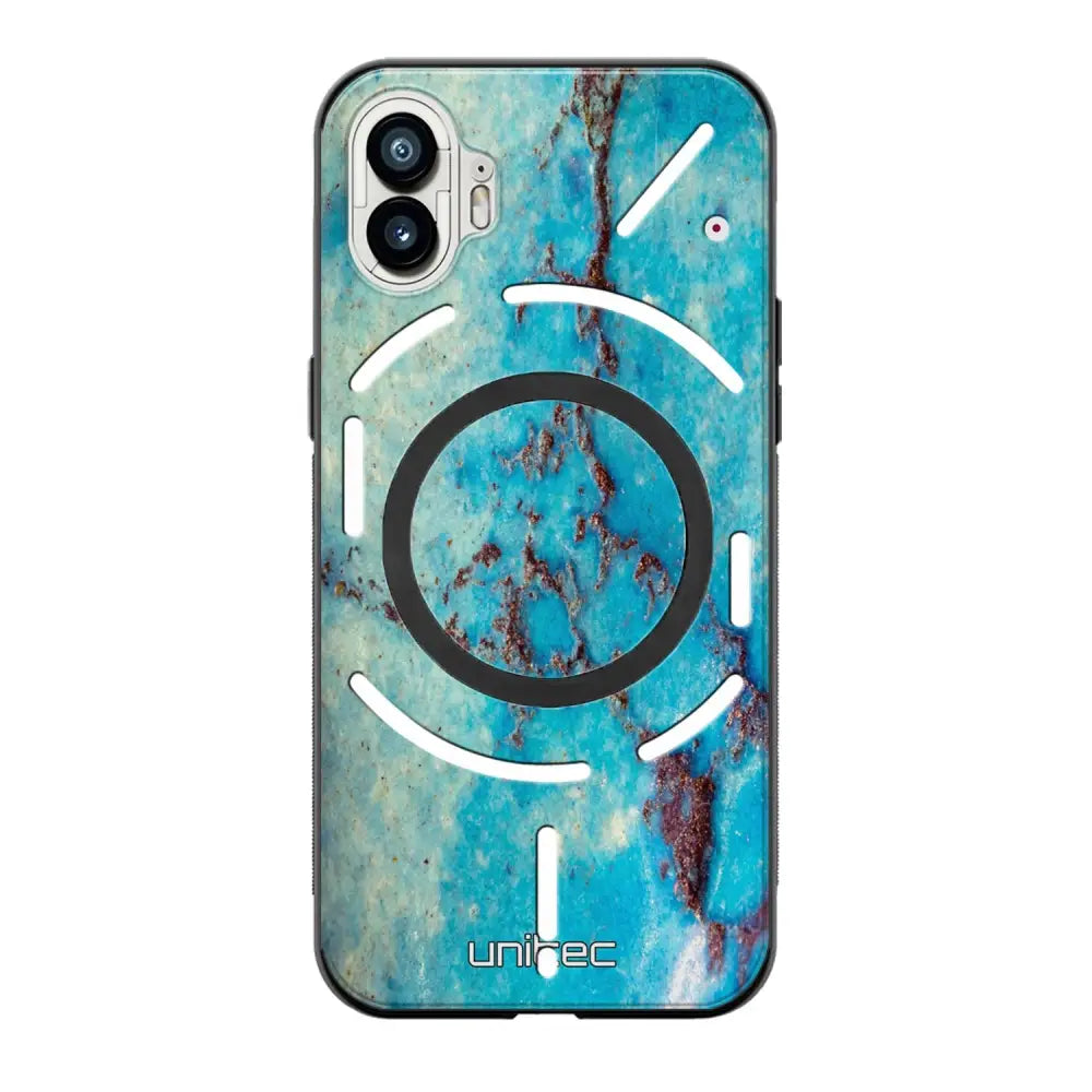Nothing Phone 2 marmori suojakuoret - Turquoise Marble