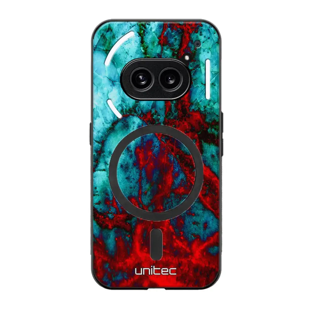 Nothing Phone 2a marmori suojakuoret - Blue Red Marble
