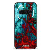 Nothing Phone 3A marmori suojakuoret - Blue Red Marble