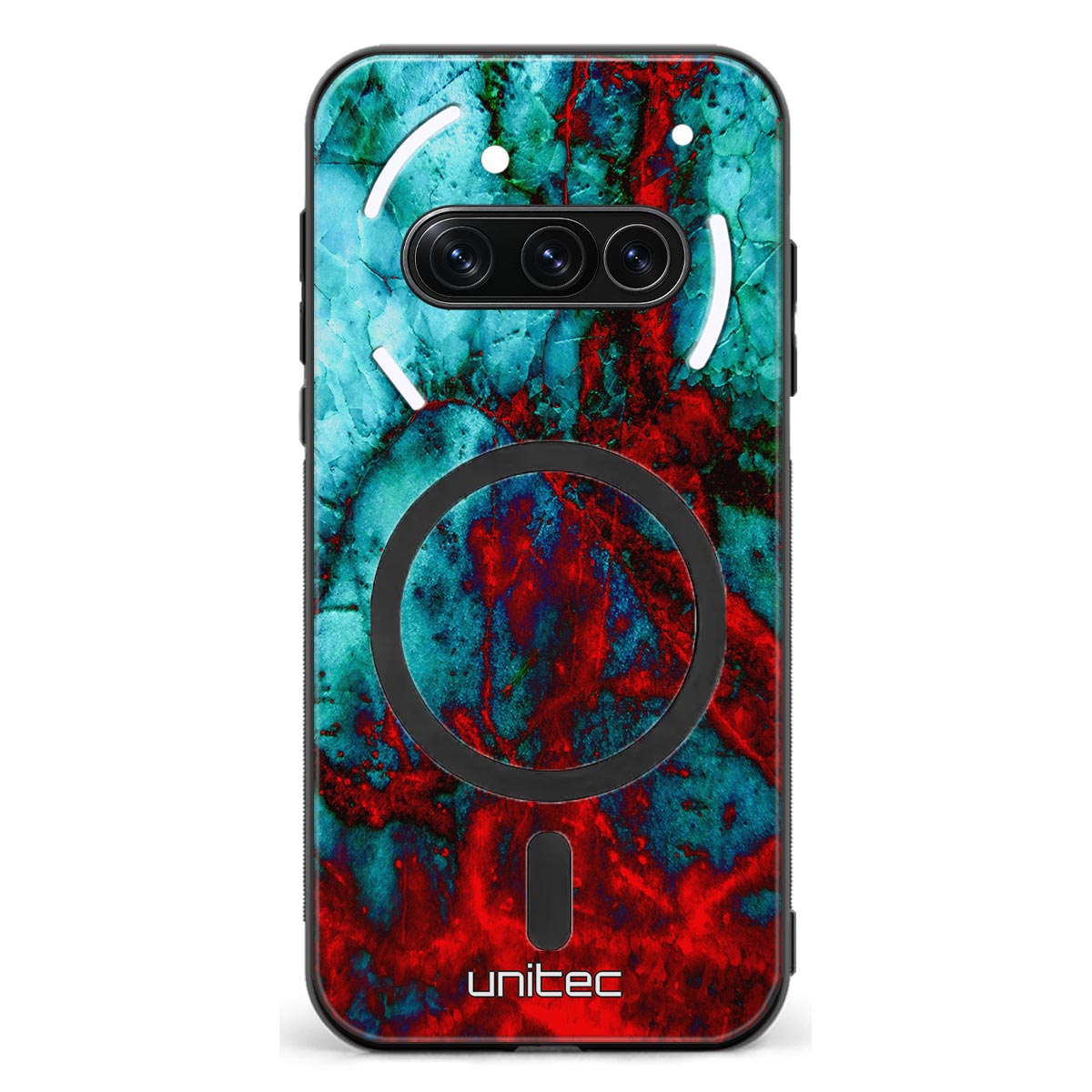 Nothing Phone 3A marmori suojakuoret - Blue Red Marble