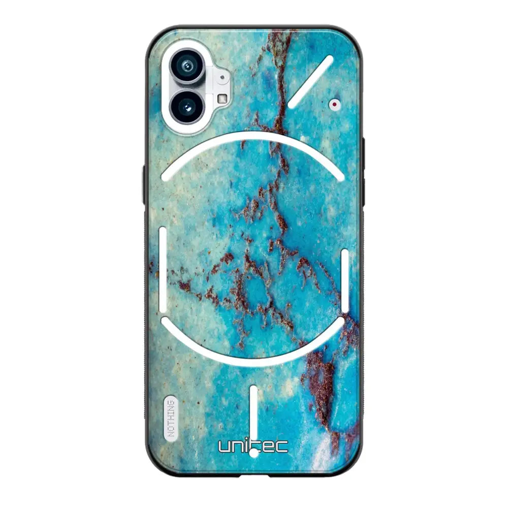 Nothing Phone marmori suojakuoret - Turquoise Marble - Ei