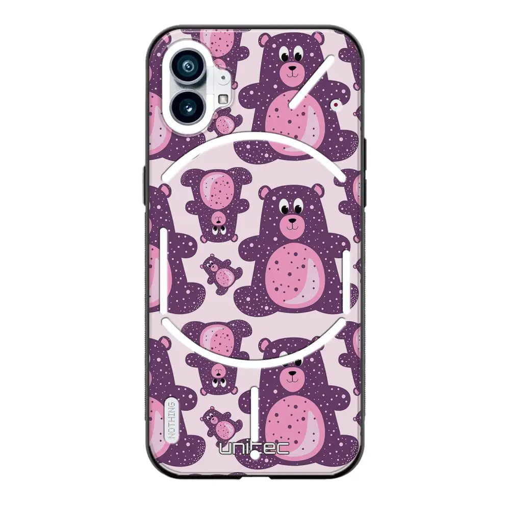Nothing Phone suojakuoret - Purple Teddy Bear - Ei