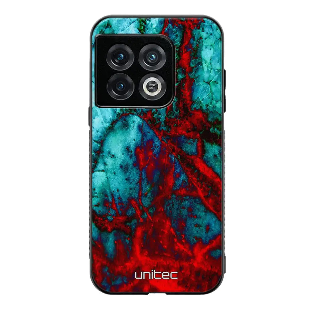 OnePlus 10 Pro marmori suojakuoret - Blue Red Marble - Ei
